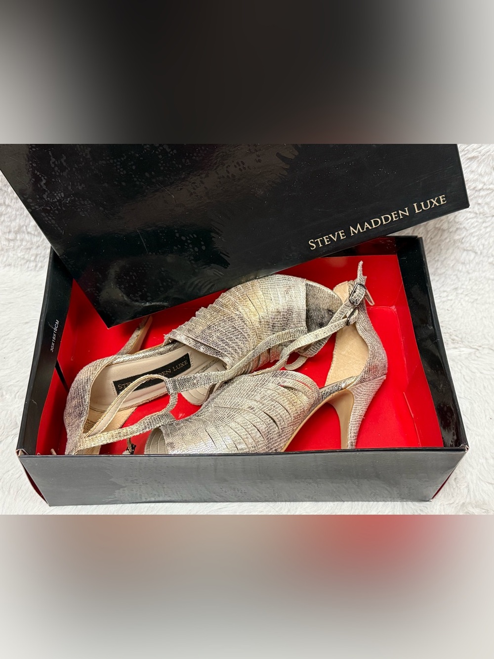Steve Madden Luxe Metallic Gold Slingback Heels